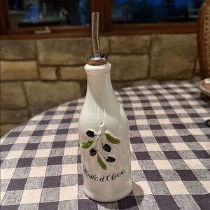Ceramic Olive Oil Cruet Bottle